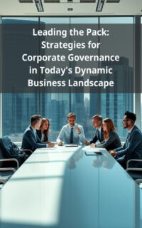 Leading the Pack: Strategies for Corporate Governance in Today's Dynamic Business Landscape