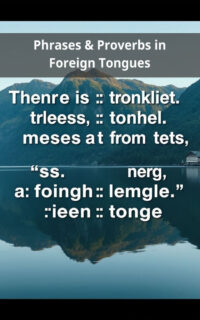 Phrases & Proverbs in Foreign Tongues